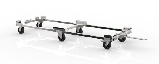 Handling chassis for transporting heavy items