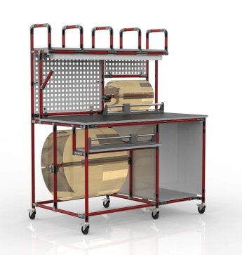 Fully equipped packing workstation