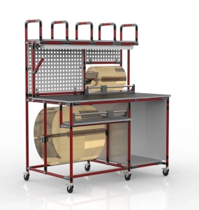 Fully equipped packing workstation