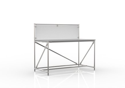 Workshop table with perforated panel width 1500 mm, 24040830