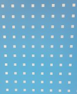 Blue perforated panel