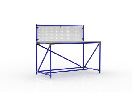 Workshop table with perforated panel width 1500 mm, 24040830