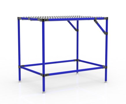 Conveyor with roller tracks (various variants)