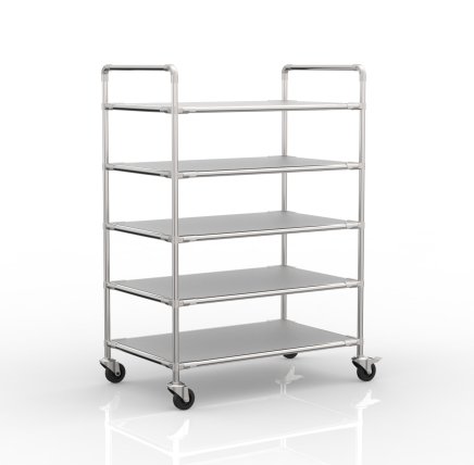 Antistatic rack trolley with five shelves, 24040237 (4 models) - 1