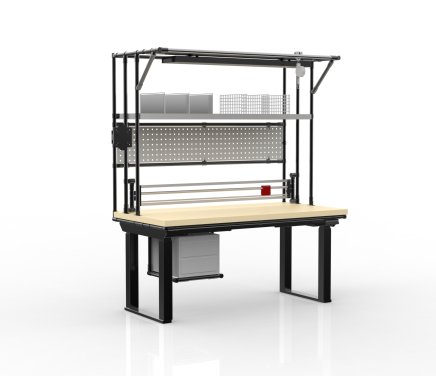 Electric height-adjustable packing table with a cutter 24102230