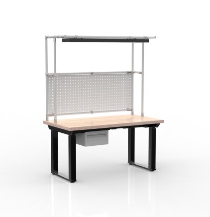 Electric height-adjustable desk with a container and one drawer 24111937 - 1