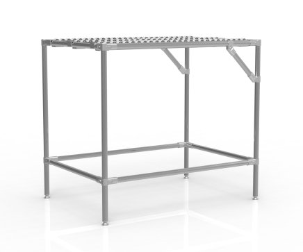 Conveyor with roller tracks (various variants)