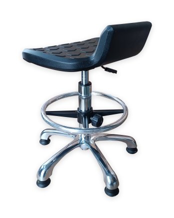 Antistatic ESD workshop stool  with circle and glides E01H - 2