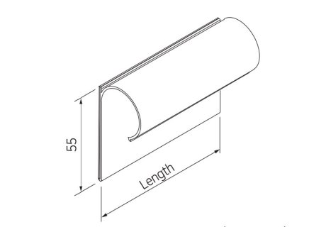 Label holder LH-5020CL, 200 x 55 mm - 2
