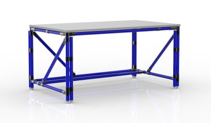 Height-adjustable table from tube system 24041230