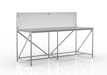 Workshop table with perforated panel width 2000 mm, 24040836
