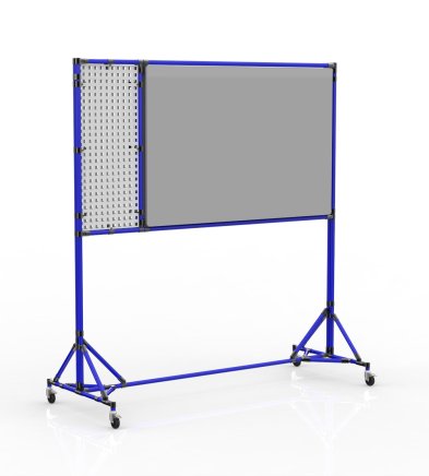 Double-sided magnetic board with perforated panel 24042531