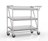 Crate rack trolley with inclined shelves 24042530