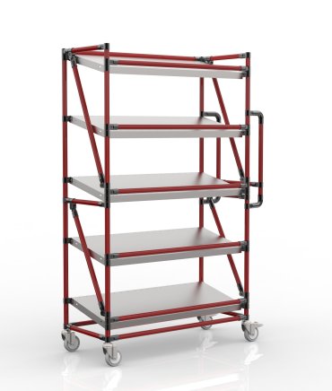 Crate rack trolley with 1000 mm wide inclined shelves, SP10040 (4 models) - 2