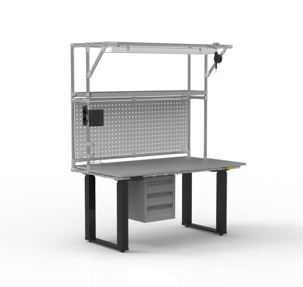 ESD Electrically Height-Adjustable Workbench with Extension - 1
