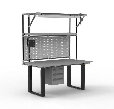 ESD Electrically Height-Adjustable Workbench with Extension - 2