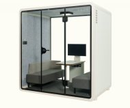 Acoustic box P4F for 4 people with furniture set