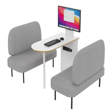 Acoustic box P4F for 4 people with furniture set - 3