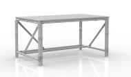 Height-adjustable table from tube system 24041230
