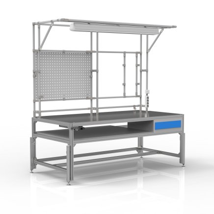 Mechanically height-adjustable welding table - 2