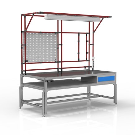 Mechanically height-adjustable welding table - 3
