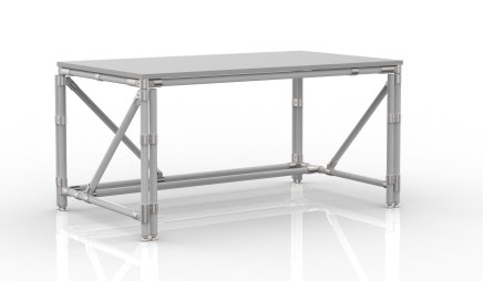 Height-adjustable table from tube system 24041230 - 1