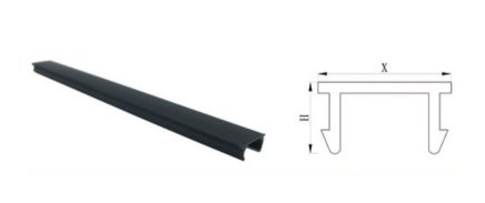 Plastic cover for slot 8 mm KGN2-8