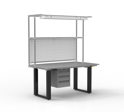 ESD Electrically Height-Adjustable Workbench with Extension